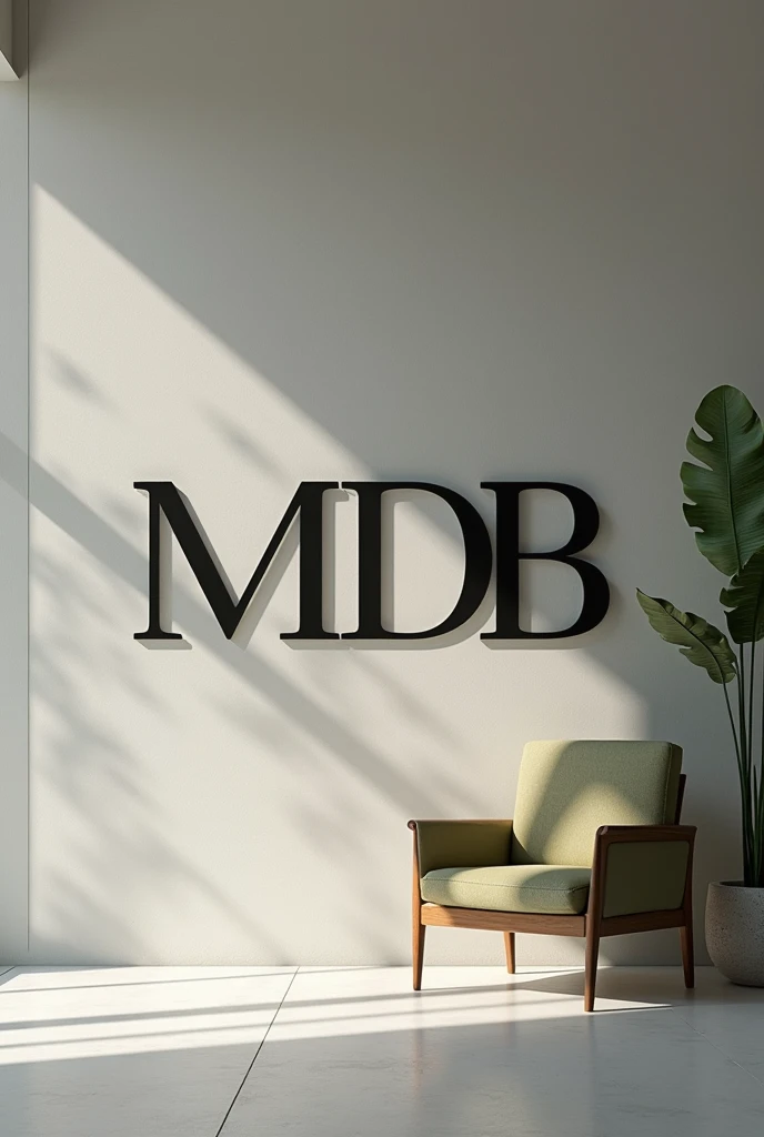 Create a logo with the letters mdb moveis planejados 