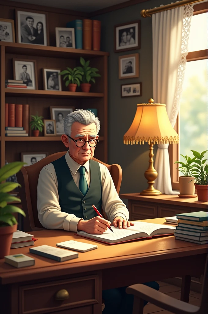 Room of a neat and organized elderly man