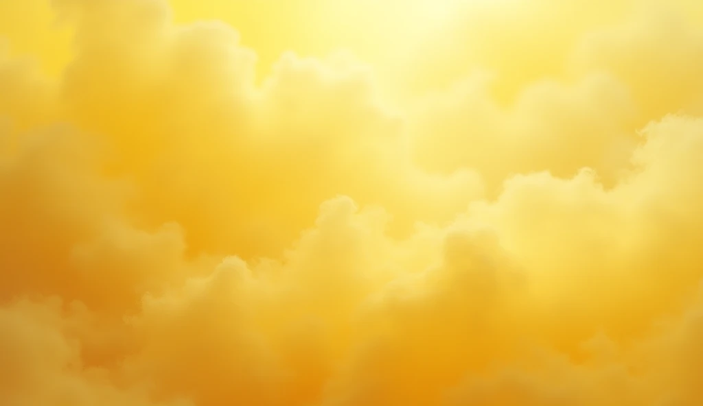 Create a yellow-toned background image, representing a misty and soft environment. The mist should have a delicate texture, with different shades of yellow, ranging from the lightest to the most intense, creating a feeling of warmth and softness. The fog should float and blend into the background, creating an effect of depth and movement without defined shapes or objects, just the fog enveloping the scene.
Additional Specifications:
Aspect Ratio: 16:9 Texture: Soft and velvety, with harmonious transitions between the different shades of yellow.
Lighting: Ablaze, mas difusa, as if the background was illuminated by a soft, warm light that cuts through the fog.