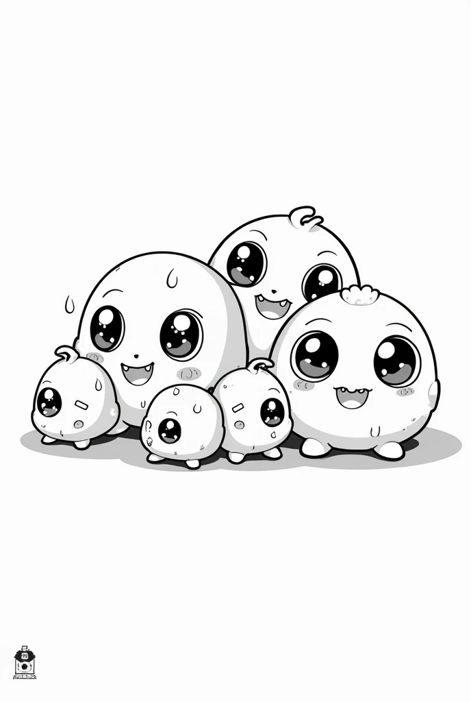 Cute and Kawaii Halloween Creepy Eyeball coloring Page, simple for toddlers, bold and easy, black boldlines, White background, for a coloring book black and white, line art, only outlines, but the design is simple and bold, no greyscale