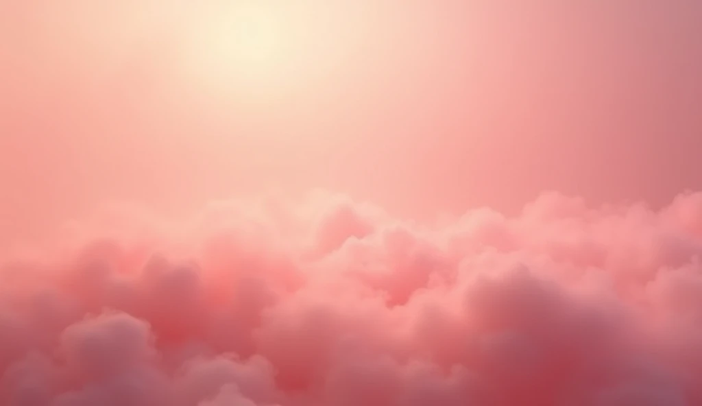 Create a background image in a light red tone, suave e acolhedor, enveloped in an ethereal and delicate mist. The fog should have subtle gradations of light red, almost pink, creating a sense of lightness and serenity. The mist should spread gently across the bottom., with smooth and harmonious transitions between the different tones, evoking a peaceful and dreamy atmosphere.

Additional Specifications:

Aspect Ratio: 16:9 Texture: Light and fluid, with areas of finer mist blending subtly with slightly denser areas, creating an effect of softness and tranquility.
Lighting: Diffuse and soft, as if the background were illuminated by a gentle, soft light that highlights the light tones of red, reinforcing the calm and serene atmosphere.