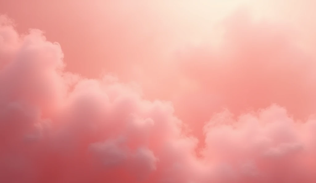 Create a background image in a light red tone, suave e acolhedor, enveloped in an ethereal and delicate mist. The fog should have subtle gradations of light red, almost pink, creating a sense of lightness and serenity. The mist should spread gently across the bottom., with smooth and harmonious transitions between the different tones, evoking a peaceful and dreamy atmosphere.
Additional Specifications:
Aspect Ratio: 16:9 Texture: Light and fluid, with areas of finer mist blending subtly with slightly denser areas, creating an effect of softness and tranquility.
Lighting: Diffuse and soft, as if the background were illuminated by a gentle, soft light that highlights the light tones of red, reinforcing the calm and serene atmosphere.