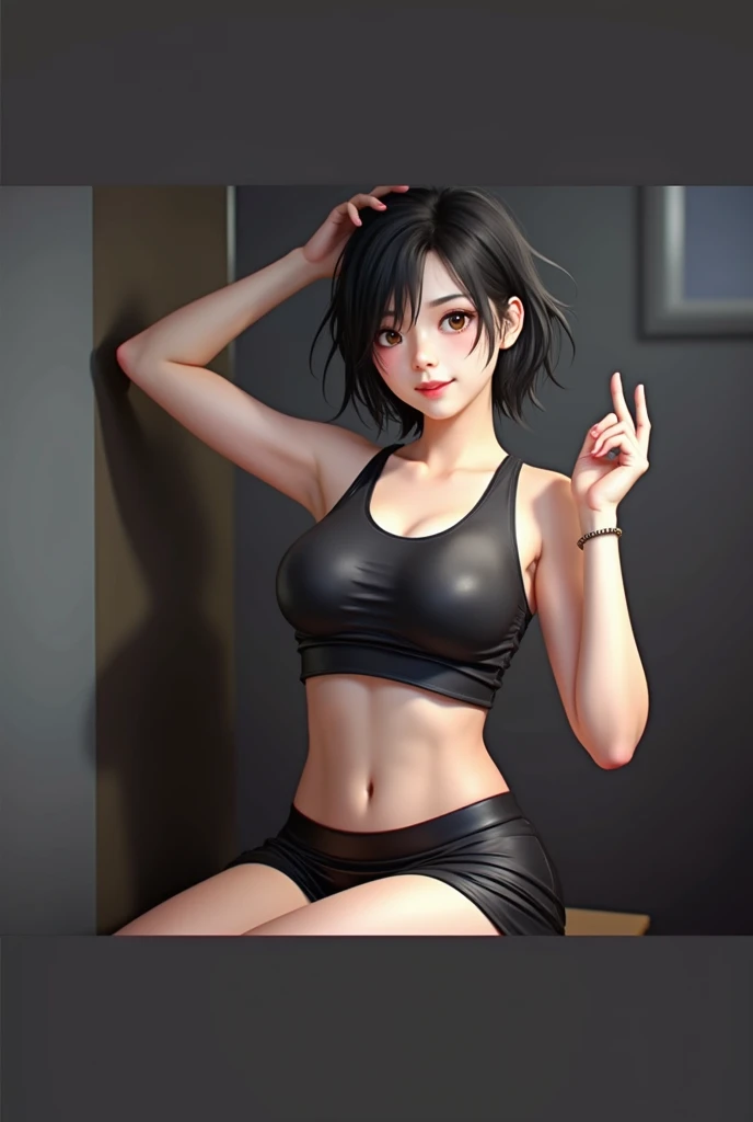 Realistic glowing skin, ,Always look at the camera, ,(sweating:1.2),Black Hair,short hair,Tie your hair short,Silky translucent white skin,best Realistic depiction,(Very detailed美しい顔), Great face and eyes, (Highest quality:1.4), (Very detailedな), (Very detailed CG 統合 8k 壁紙), Very detailed, High resolution raw color photos, Professional photography, Realistic portrait,
 (Detailed RAW photos of the girl&#39;s whole body), Canon EOS R5 250mm, Sharp focus, Cinema Lighting,  (No makeup:1.2), Fine skin, Delicate collarbone,(Ultra-high resolution:1.6), (Realistic:1.6), 