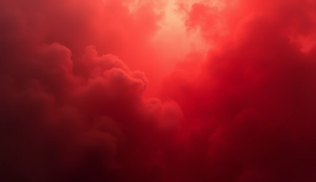 Create a background image with a deep and intense red tone, representing a foggy and dramatic environment. The fog should have graduations of red that vary from light to dark, creating an effect of depth and intensity. The fog should spread smoothly across the background, with subtle transitions between the different shades of red, evoking a sense of mystery and energy.
Additional Specifications:
Aspect Ratio: 16:9 Texture: Dense and fluid, with areas of thicker fog blending with more dispersed parts, creating a strong and dynamic visual contrast.
Lighting: soft and warm, as if the background is illuminated by a diffuse light that penetrates the fog, reinforcing the intense and vibrant atmosphere.