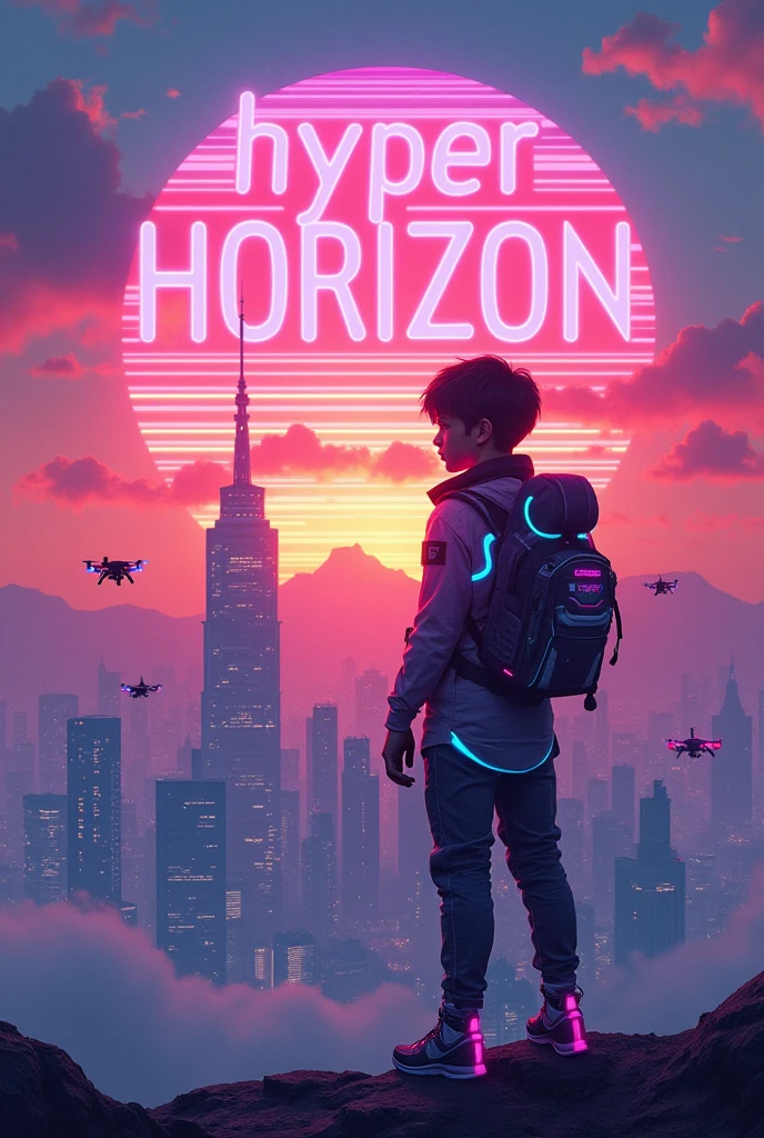 Creat a cover photo. With name Hyper Horizon
Size 16:9