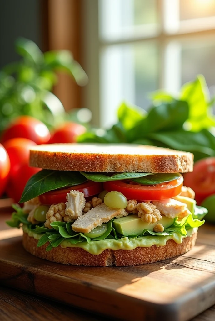 image of a natural chicken salad sandwich 