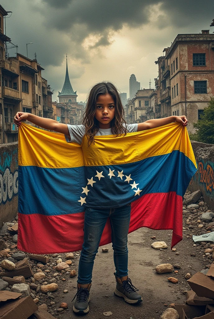 create a collage about the situation in Venezuela with the dictatorship of Nicolás Maduro