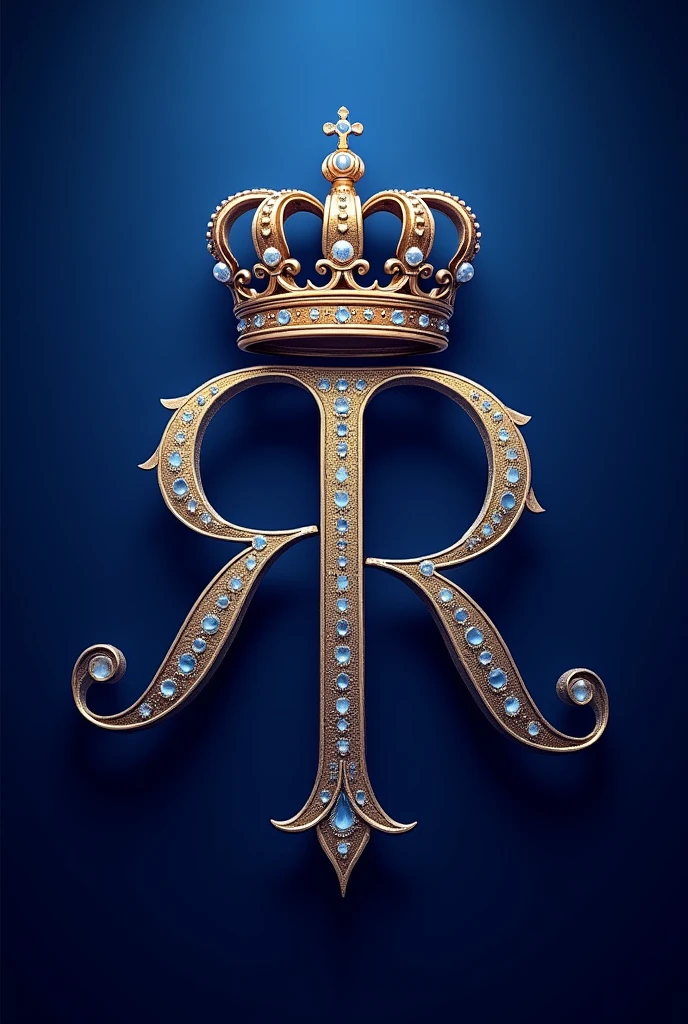 A drawing with the letters RP together and a crown above the letters