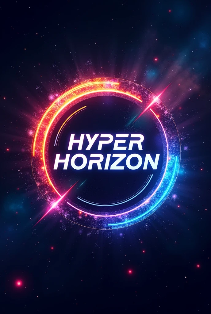 Round shape gaming logo. With name Hyper Horizon