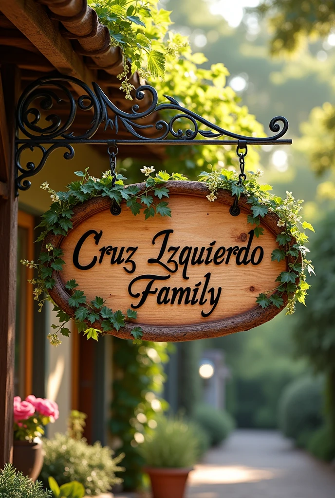 Sign that says : Cruz Izquierdo Family 
