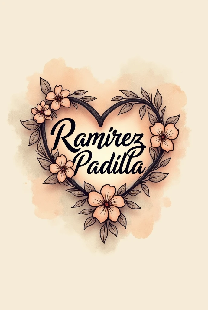 A tattoo with the last names Ramirez and Padilla 