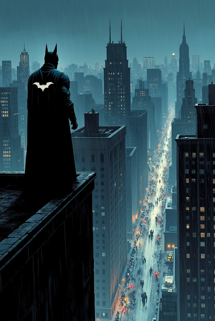 Comic about human rights in the style of Batman
