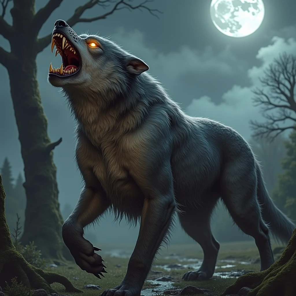 Werewolf male muscular,