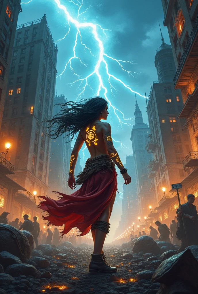 Add some words that explain the origin of the chaos to that same image