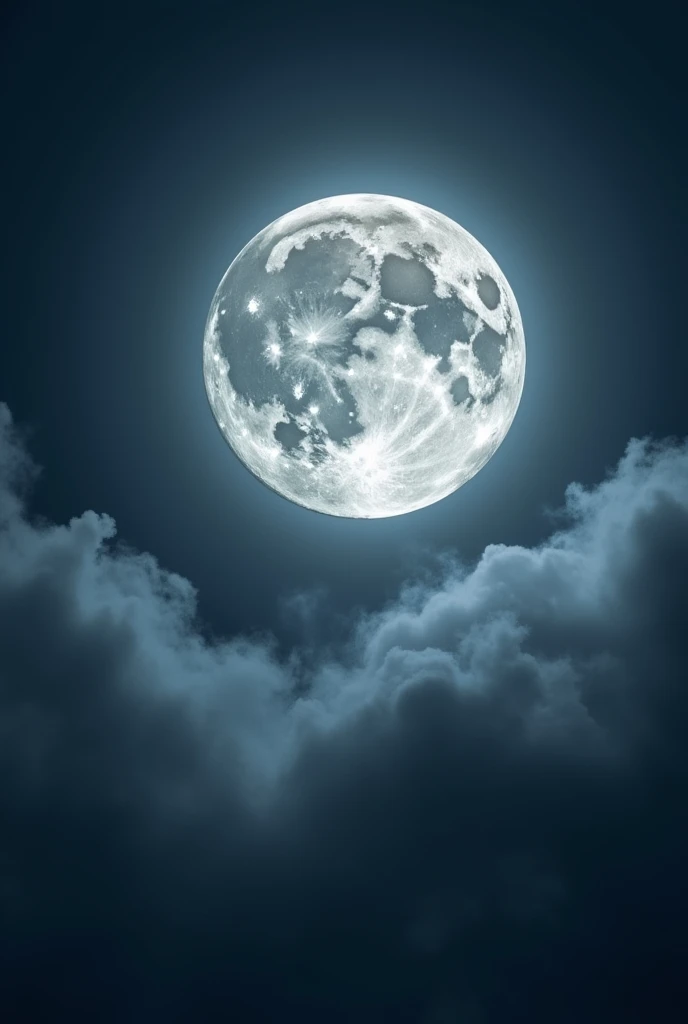 Make a picture of the moon with clouds passing over it that doesn't look like it was made by Ai