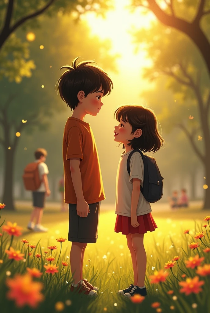 ex-partner of a slightly thin adolescent boy of 1.70 with short hair and the 1 girl.50 with slightly slanted eyes