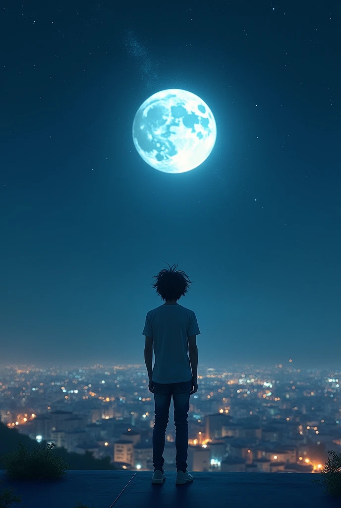 Recreate the cover image from "talking to the moon" by bruno mars 