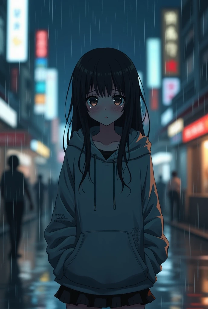 An extremely sad and lonely anime character
