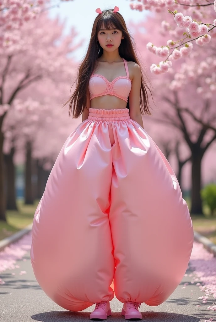 Future stick pink baby pink colour dress high fashion designer