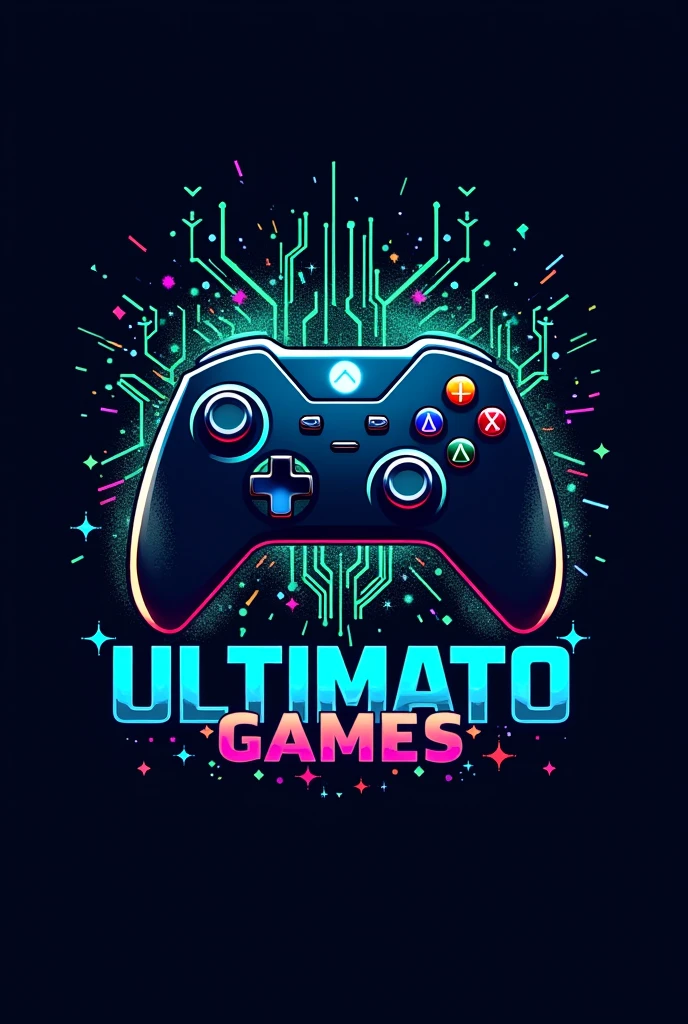 A logo for my YouTube channel, The name is exactly 'Ultimato Games', don't translate it to English.