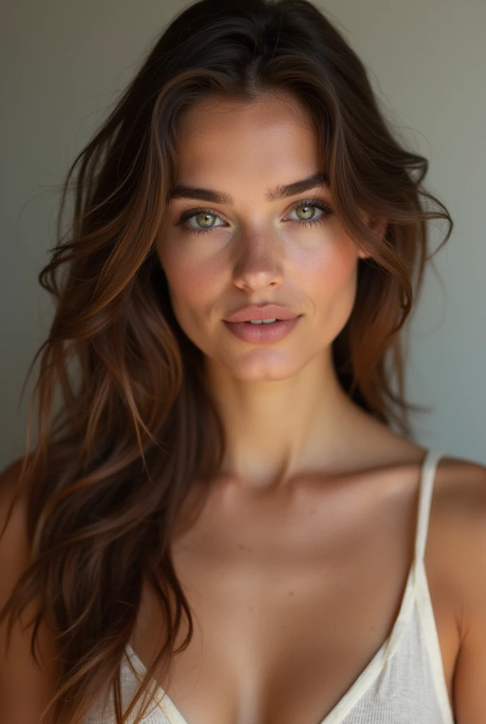 Brown hair girl with small tits nude