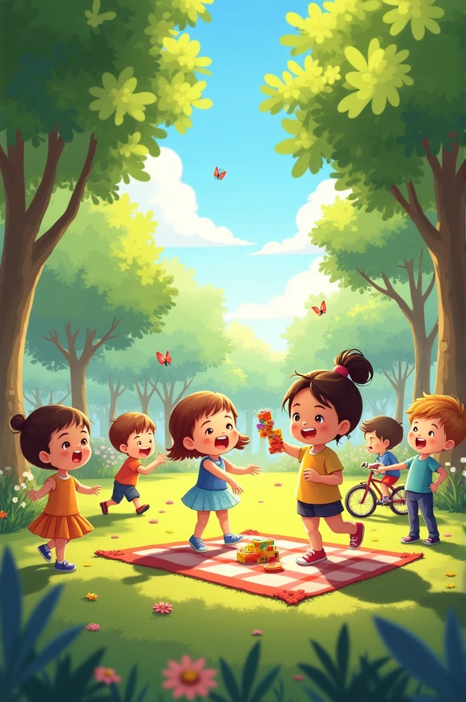 Images of children from 1 to 10 years old