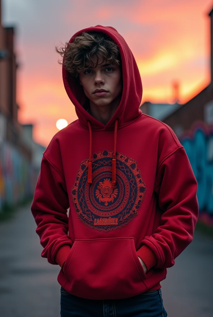 now make a hoodie with the same coulour and the same design as the shirt previously made
