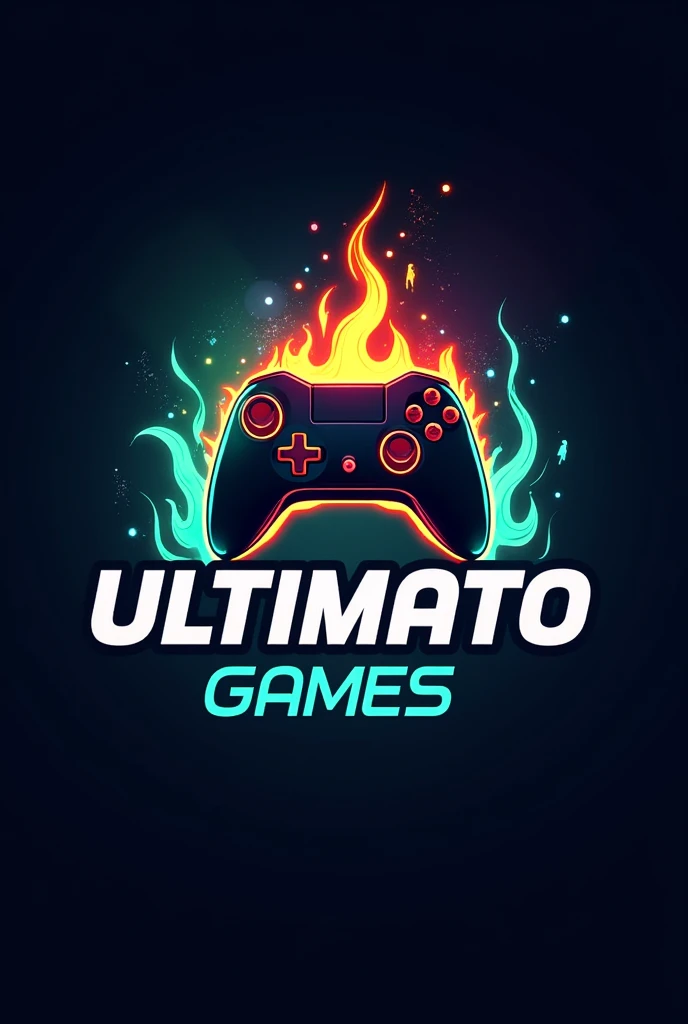 A logo for my YouTube channel, The name is exactly 'Ultimato Games', don't translate it to English.