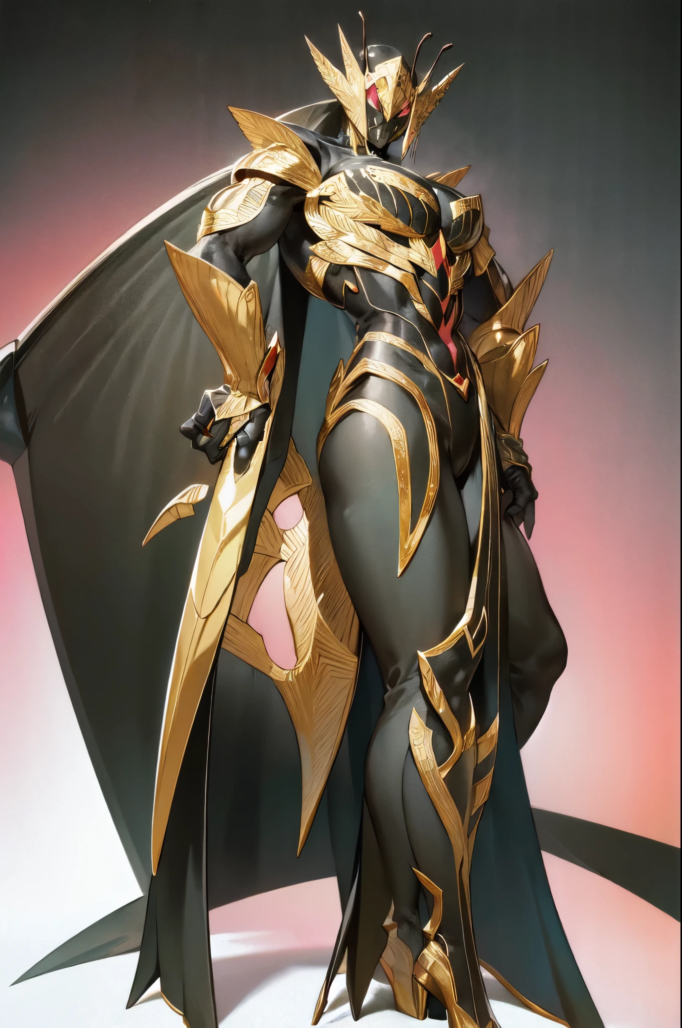 official art, masterpiece, sharp focus, (insect man:1.2) (fullbody:1.3)