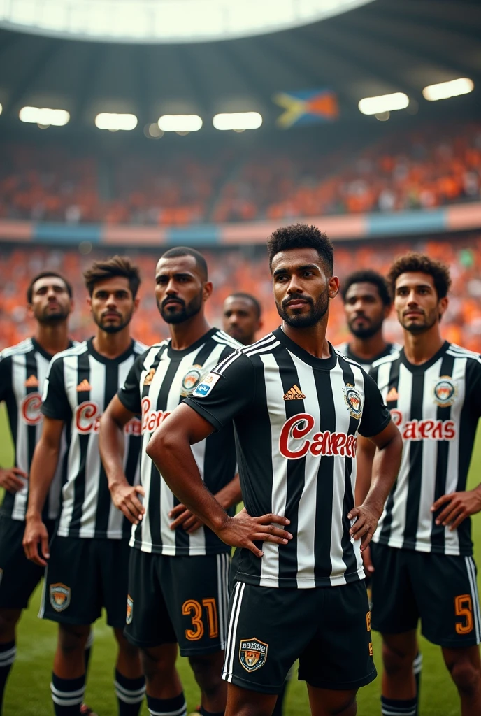 Flamengo players wearing the Botafogo jersey