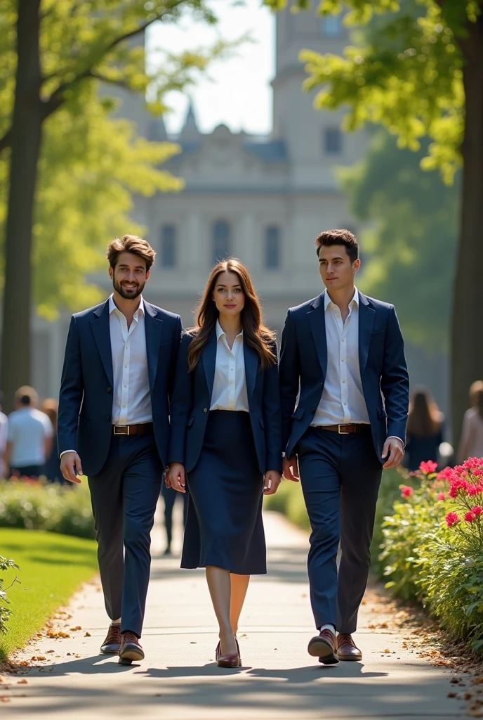 Aesthetic elegant men's and women's uniforms, for school