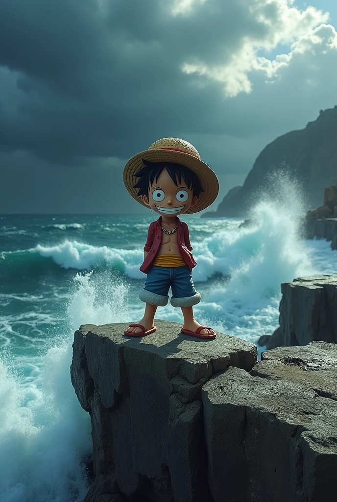 Small stone Luffy about to be destroyed