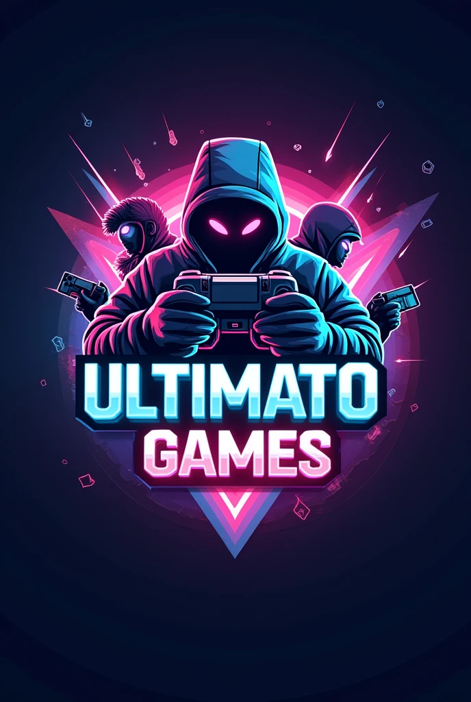 A logo for my YouTube channel, The name is exactly 'Ultimato Games', don't translate it to English.