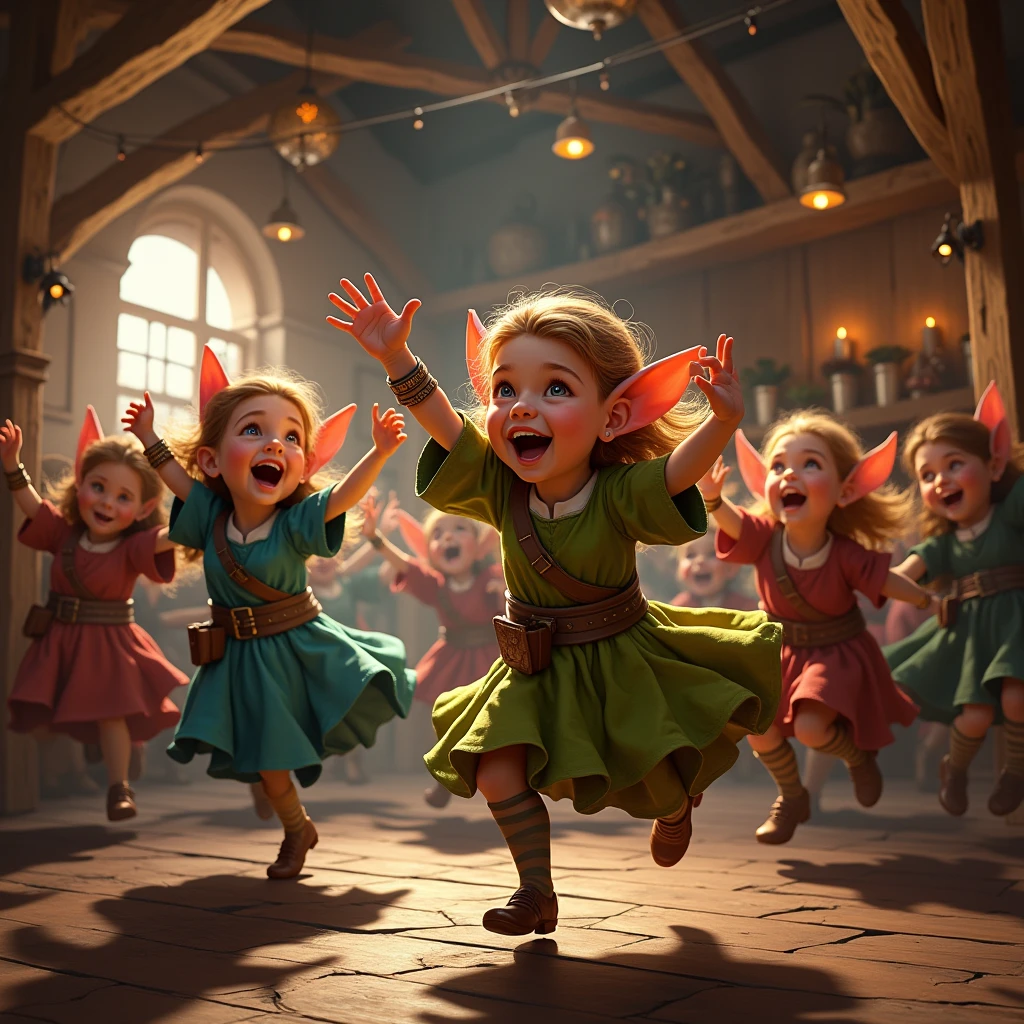 Halfling dancers having fun、Dungeons&Dragons