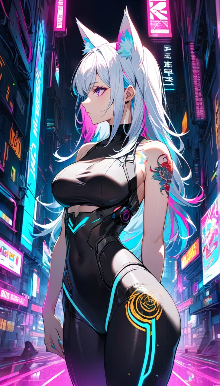 ((Best quality)), ((masterpiece)), (detailed), naked cyberpunk