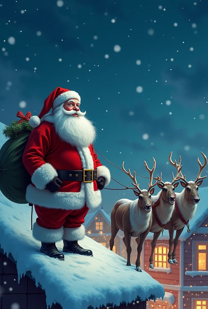 Santa Claus saving Christmas