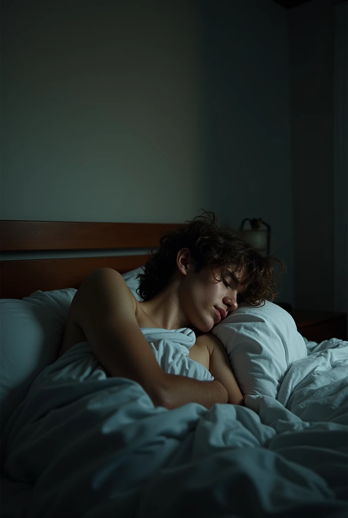 Upon arriving home,, Andrew lies back on his bed and closes his eyes to take a nap, but hallucinations begin, again, he starts to hear his friends' voices, but he decides to ignore them, he resigns himself to not being able to sleep so he simply lies in the middle of the bed staring at the ceiling