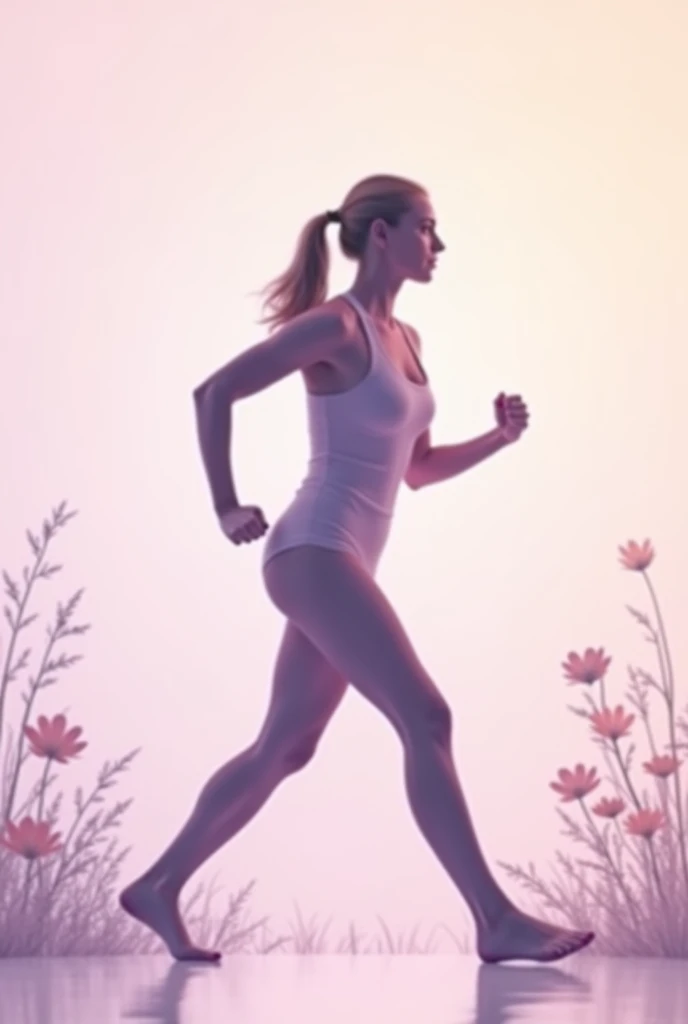 Create a profile picture for women's weight loss, simple and minimalist,