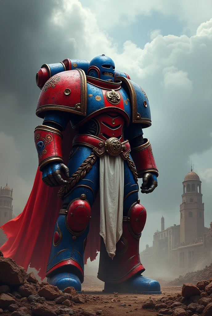 Warhammer 40k Primarch with the colors of the Chilean flag