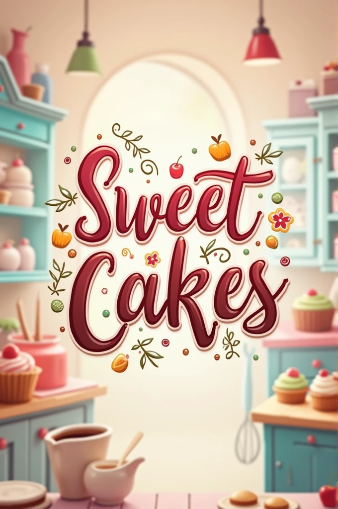 Create a logo with the name Sweet Cakes