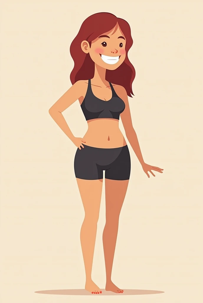Create a profile picture for women's weight loss, simple and minimalist 2D style
