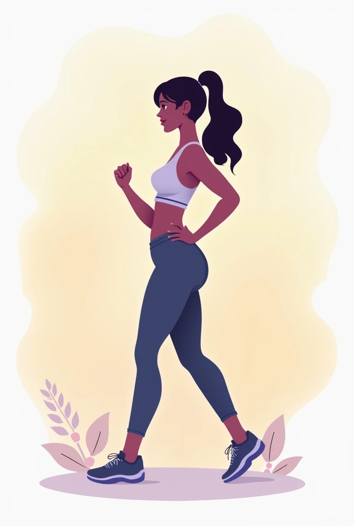 Create a profile picture for weight loss, simple and minimalist 2D style