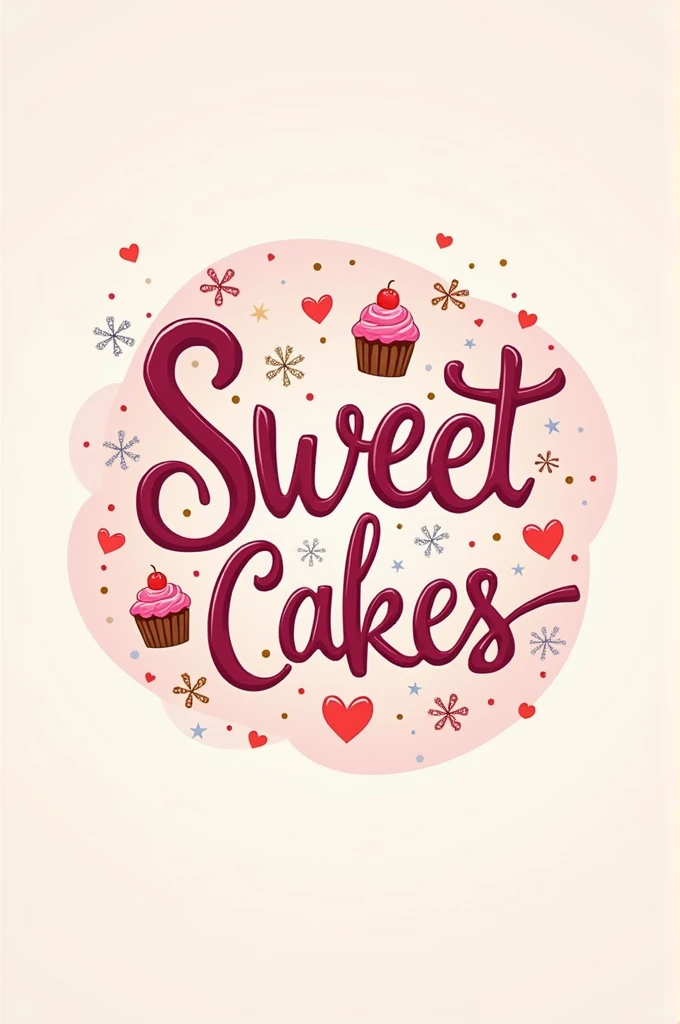 Create many logos with the name sweet cakes