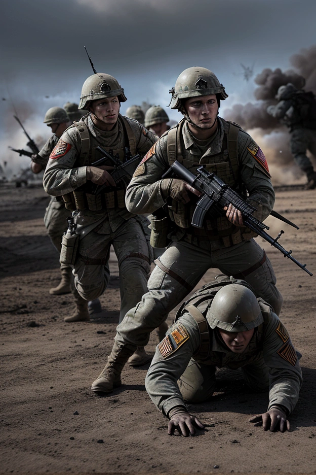 battlefield war soldiers fighting