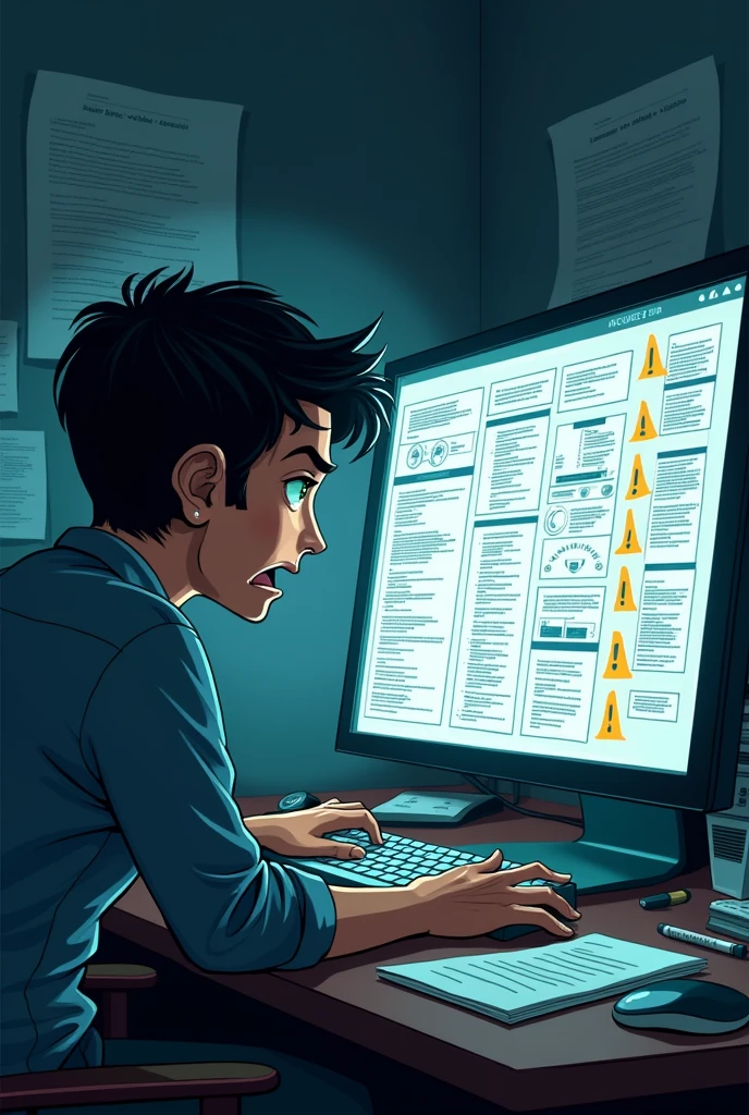 A navigation menu is disorganized