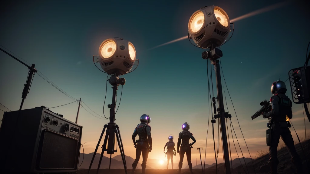 Martian invasion being broadcast live on the radio