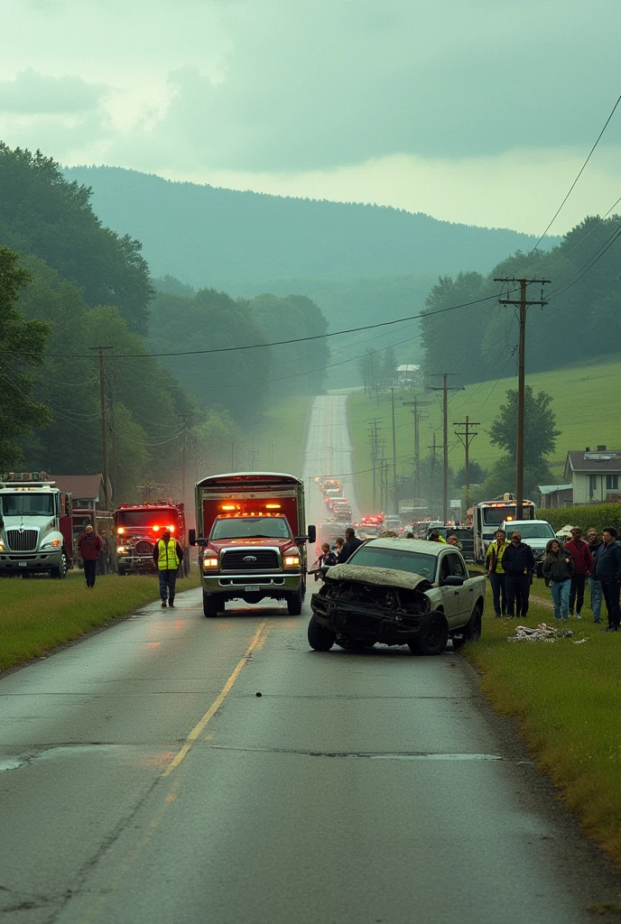 In a small rural town, there was a major car accident.