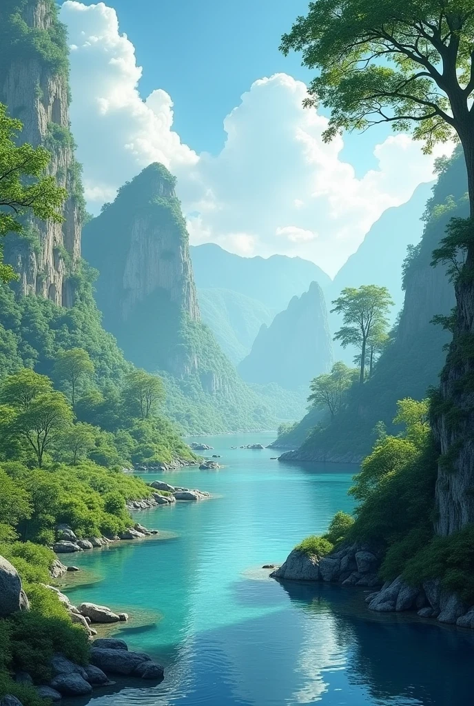 in a utopian world,Harmony and balance become the main theme。8K high-definition paintings show this ideal country,Lush natural landscape and gurgling water complement each other perfectly.。Man and nature live in harmony,Let us protect this beautiful home together。There is no war here、poverty and injustice,Everyone can live happily、Peaceful life。