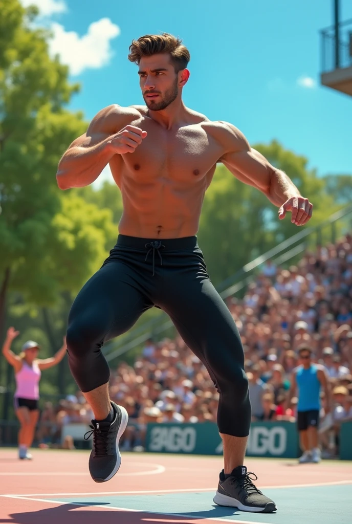 fine sport with black pants