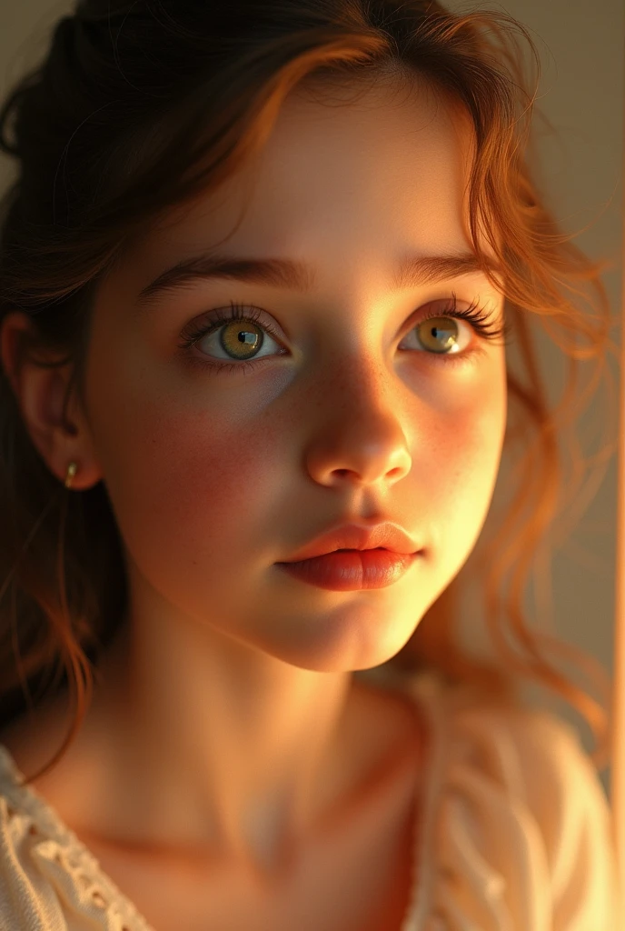 realistic, photorealistic, 1girl, beautiful detailed eyes, beautiful detailed lips, extremely detailed face, long eyelashes, peaceful expression, serene, calm, tranquil, anime style, movie still, medium shot, studio lighting, 8k, high resolution, detailed, vibrant colors, warm color palette, soft lighting, cinematic, masterpiece